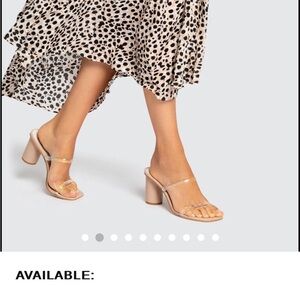 Elegant Nude Block Heel Sandals